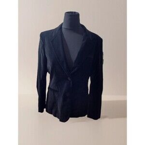 Vintge Collections Women’s Black Velvet Blazer Lined Jacket Size 14